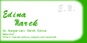 edina marek business card